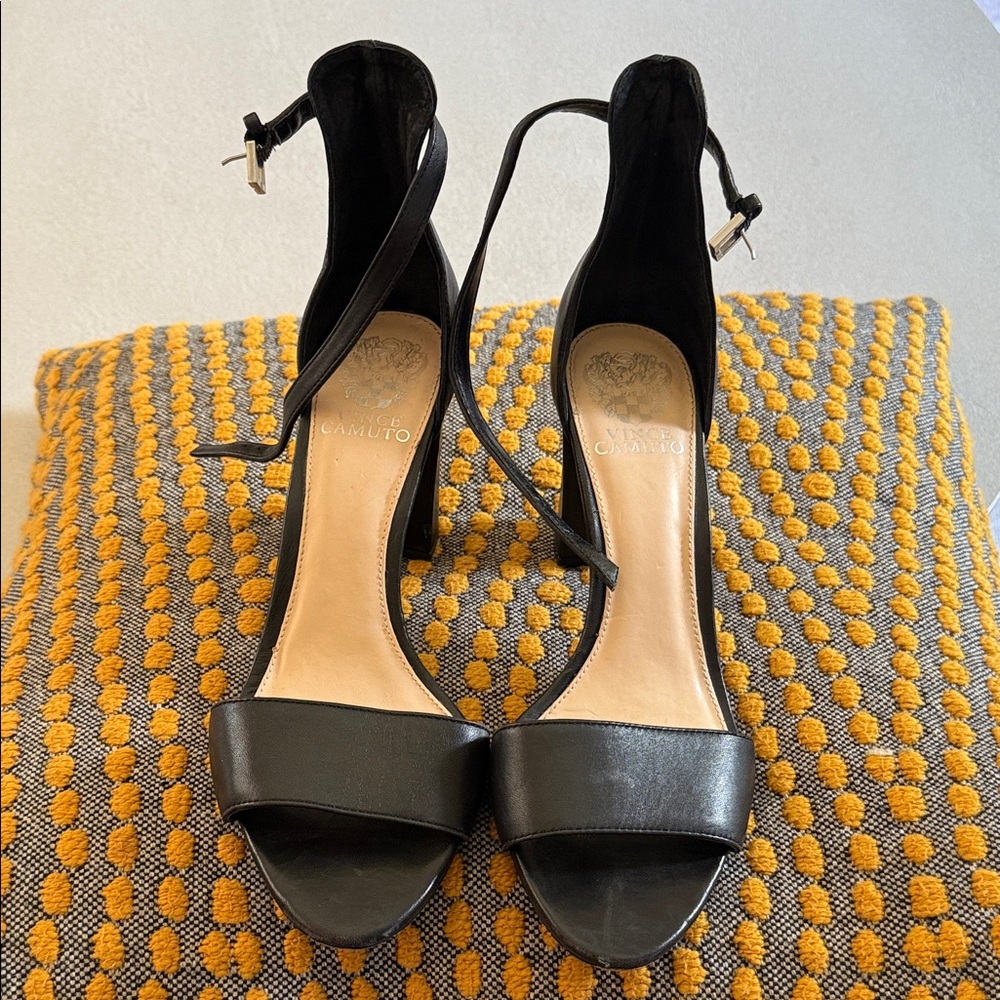 Vince Camuto Black Leather Heels